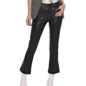 RtA black kick flare Kiki lambskin leather pants size 29